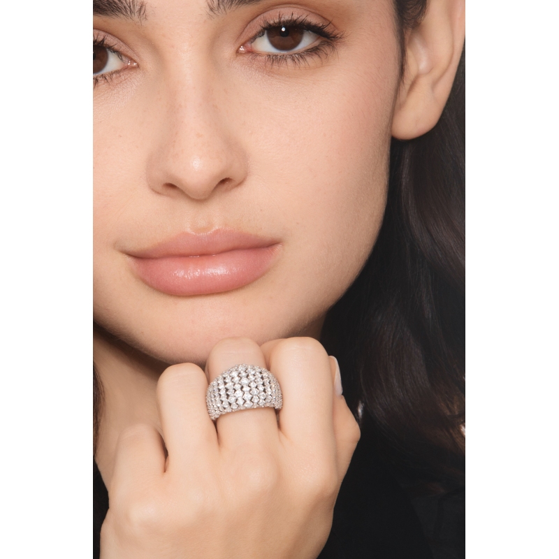 Bandring mit Diamanten aus 750er Weißgold Bandring mit Diamanten aus 750er Weißgold