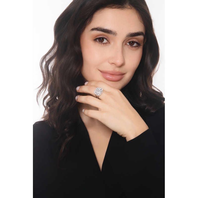 Designer Diamantring 18 Karat Weißgold