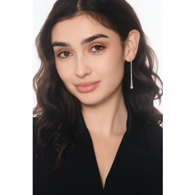 Diamant-Ohrhänger aus 750er Weißgold