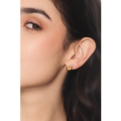 Citrin Ohrstecker mit Diamanten Weißgold 750 2