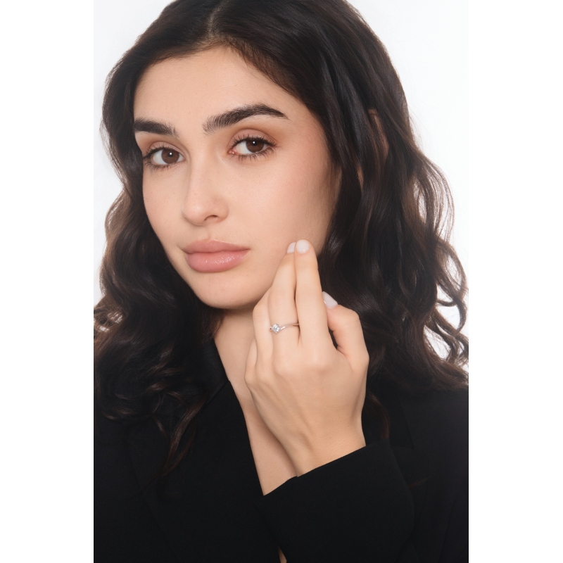 Halbkaräter Verlobungsring in Weißgold 0,50 Karat Diamant