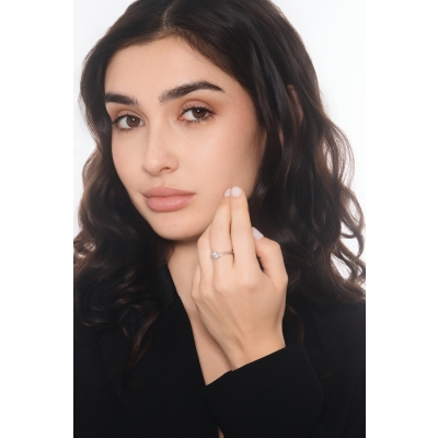 Halbkaräter Verlobungsring in Weißgold 0,50 Karat Diamant