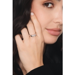 Halbkaräter Solitär Ring Diamant Weißgold Spannfassung 2