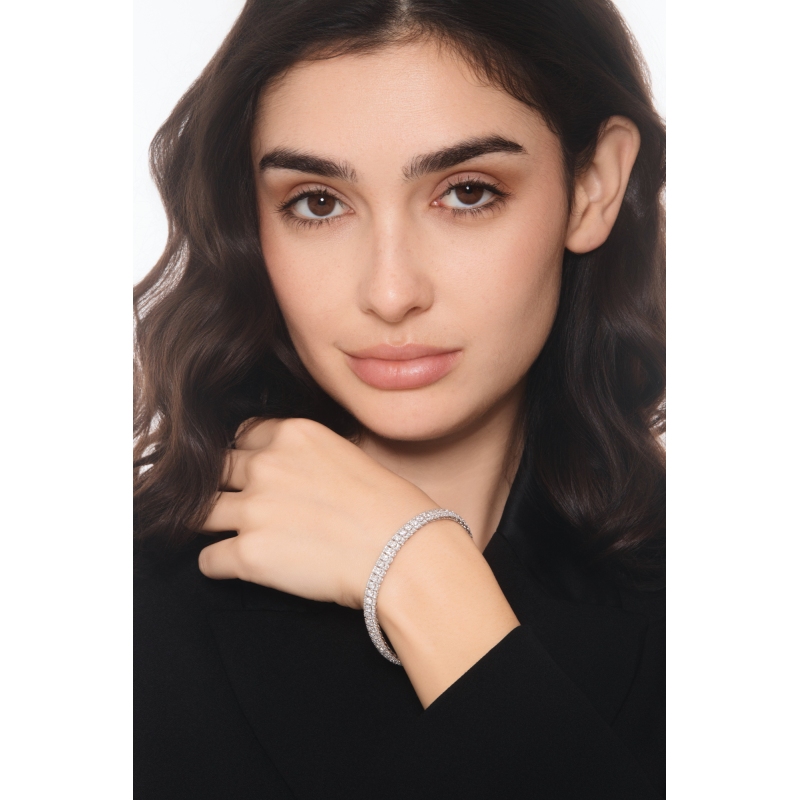 Tennisarmband Weissgold 18K mit Diamanten 