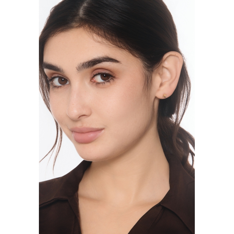 Einzelner Ohrring 18K Gelbgold Pyramidendesign Einzelner Ohrring 18K Gelbgold Pyramidendesign