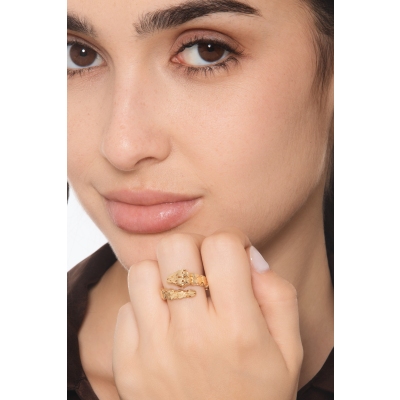 750er Gelbgold TOI&MOI Schlangen Ring 