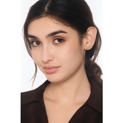 Blatt-Ohrstecker 18 Karat Gelbgold