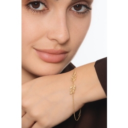 Armband mit Blatt aus 18K Gelbgold 2