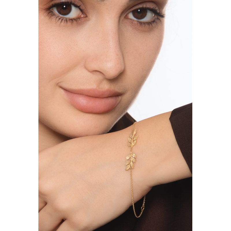 Armband mit Blatt aus 18K Gelbgold Armband mit Blatt aus 18K Gelbgold