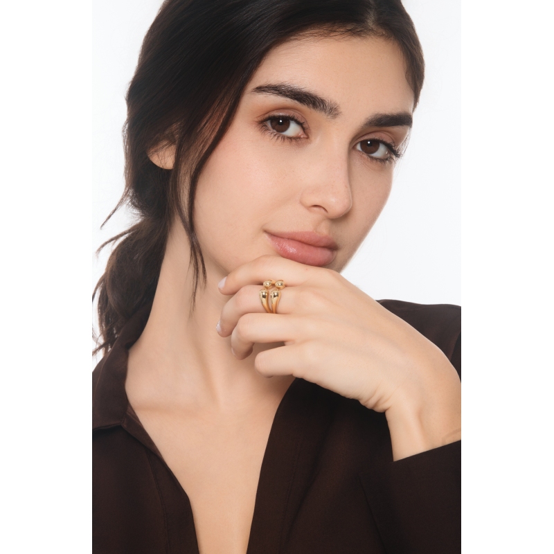 Offener Chunky Ring aus 18 Karat Gelbgold