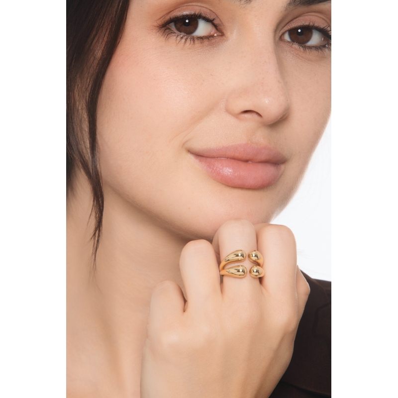 Offener Chunky Ring aus 18 Karat Gelbgold