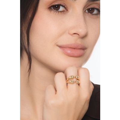 Offener Chunky Ring aus 18 Karat Gelbgold