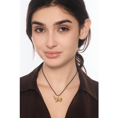 Katzen Anhänger Gelbgold 18 Karat