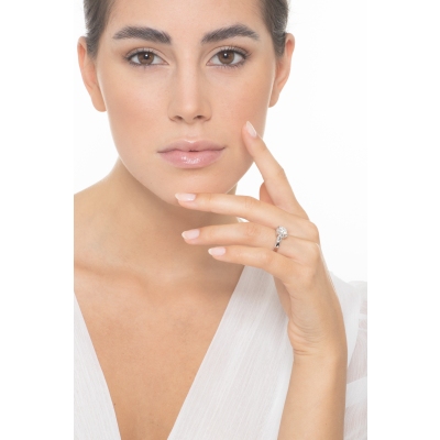 Ring mit einem Diamanten IGI 1 Karat Weissgold 18K