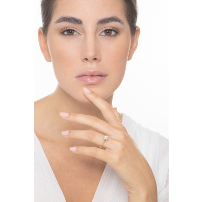 Verlobungsring mit einem IGI Diamanten 1 Karat Weissgold