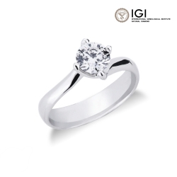 Antragsring Weissgold 18K mit einem IGI-Diamanten 0.90 kt