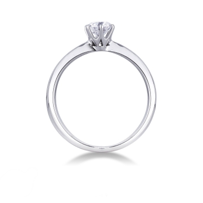 Antragsring mit einem Diamanten 0.49 Karat IGI aus 18K Weißgold