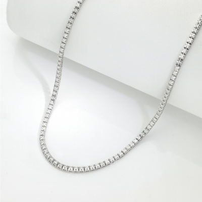 Tennis Diamant Kette Weissgold 18K