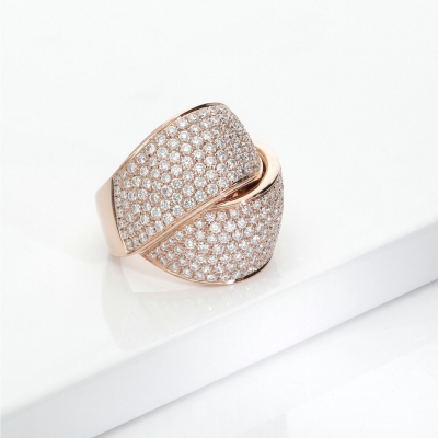 Bandring Roségold 18K mit Diamanten