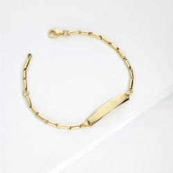 Gravierbares Armband Gelbgold Kinder 