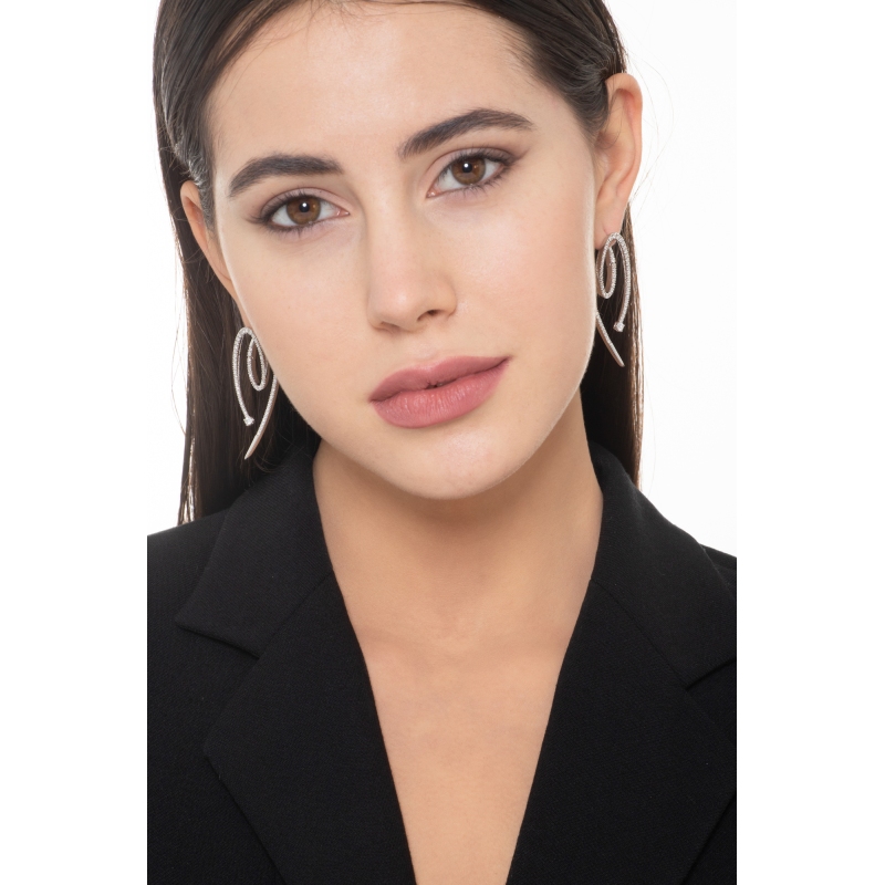 Ohrringe Weissgold 18K Designer mit Diamanten