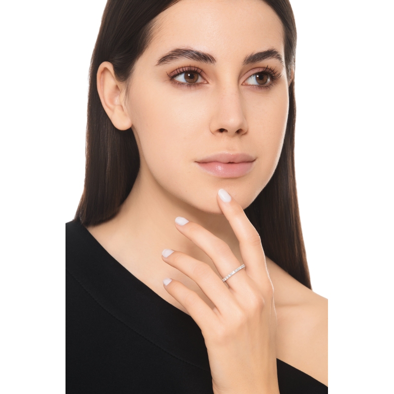 Memoire Diamant Ring Weissgold 