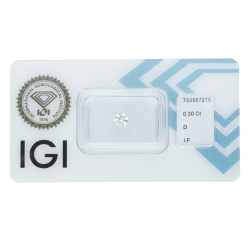 IGI-zertifizierter Diamant CT 0,30  D  IF