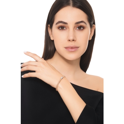 Modernes Armband Roségold 18K mit Diamanten Pavé