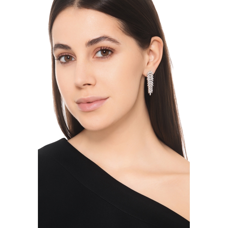 Diamant Ohrringe Weissgold 18 Karat