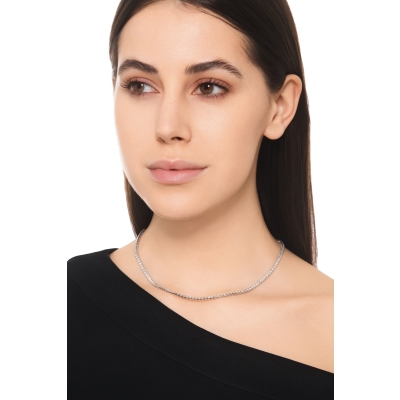 Tennis Diamant Kette Weissgold 18K