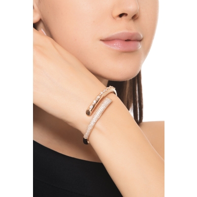 Roségold 750 Toi et moi Armband mit Diamanten
