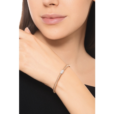 Modernes Armband Roségold 18K mit Diamanten Pavé