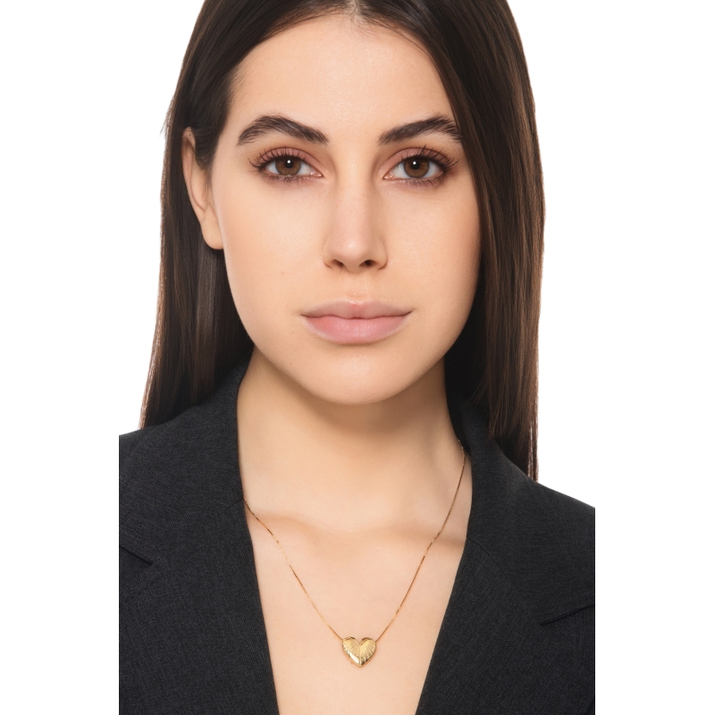 Herzkette aus 750er Gelbgold