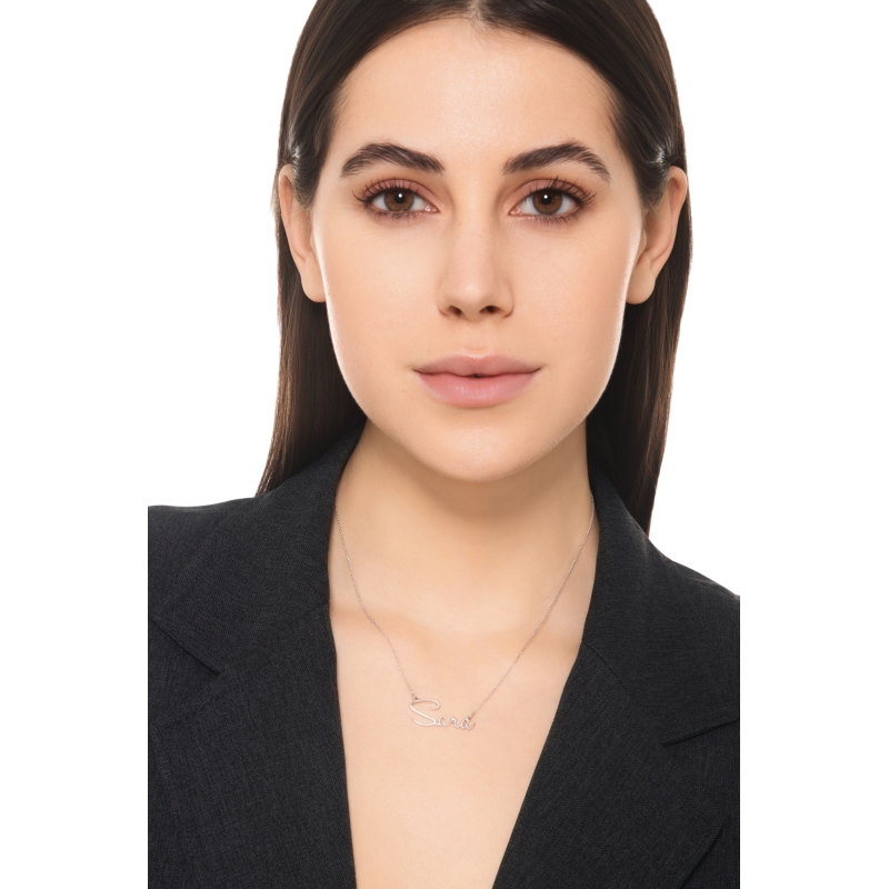 750er Weißgold personalisierbare Namenskette 3 bis 6 Buchstaben