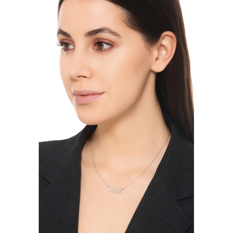 Personalisierbare Weißgold Namenskette 3 bis 6 Buchstaben