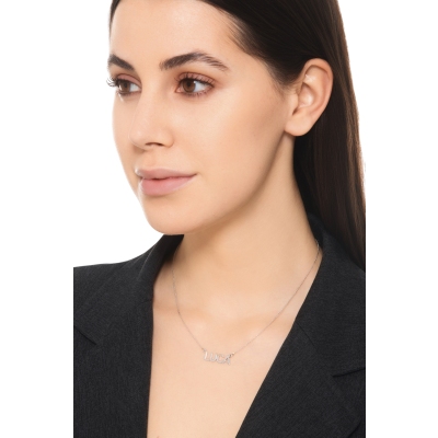 Personalisierbare Weißgold Namenskette 3 bis 6 Buchstaben