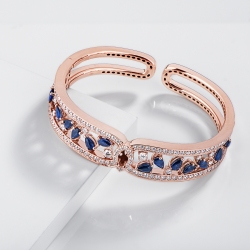 Roségold 18K Armband Saphir blau Diamanten 2