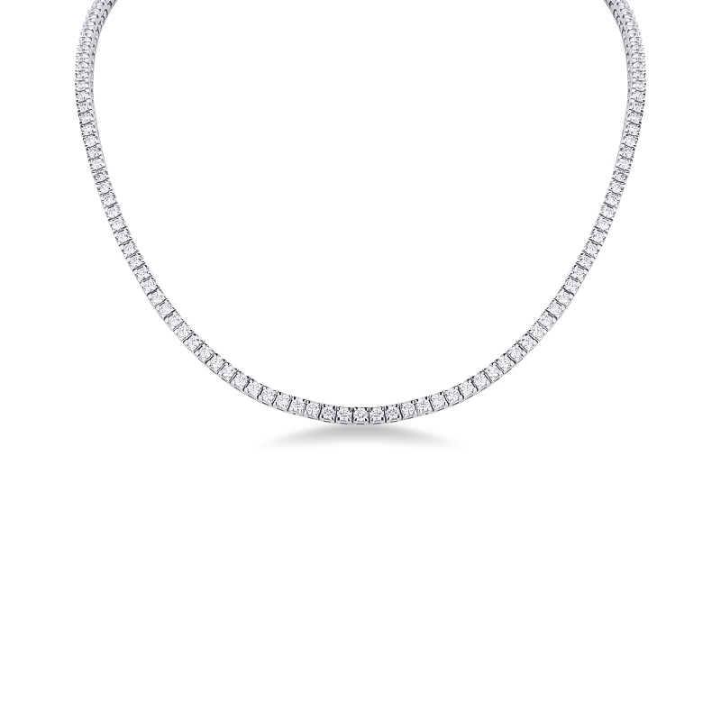 Kette Tennis Diamanten Weissgold 18 Karat