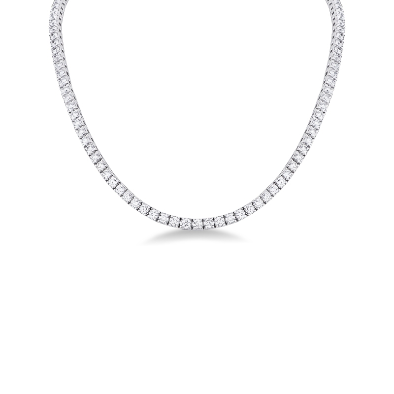 Diamant Kette Tennis Weissgold