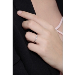 Damenring 3 Diamanten Weissgold 750 2