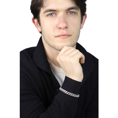 Diamanten Cuban Iced Out Armband Weissgold 18K