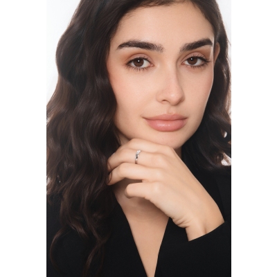 Solitär Ring 0.20 kt Diamant Spannfassung Weißgold 18K