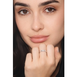 Solitär Ring 0.20 kt Diamant Spannfassung Weißgold 18K 2