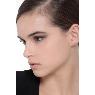 Einzelner Ohrstecker Weißgold mit Brillant 