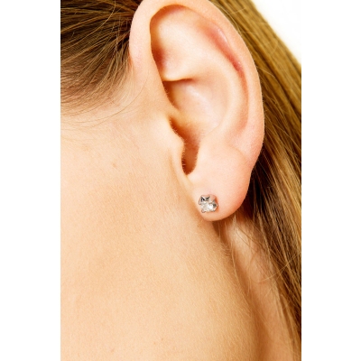 Einzelner Ohrstecker Damen mit Diamant, 0,20 ct