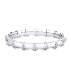 Elastisches Armband Diamanten Weissgold