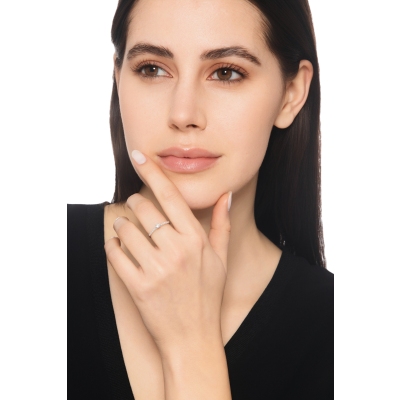 750er Weißgold Antragsring mit Brillanten 