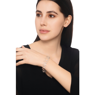 Weißgold 750 Designer Armband Tropfen aus Diamanten