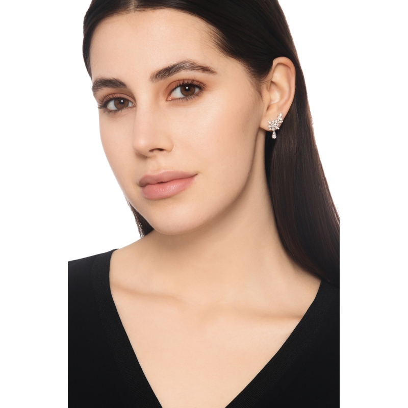 Designer Diamant Ohrringe Weißgold