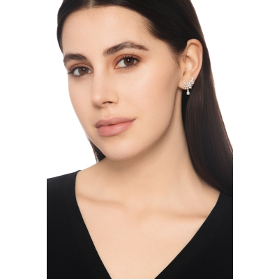 Designer Diamant Ohrringe Weißgold